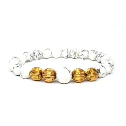 Howlite & Goldfilled Bracelet