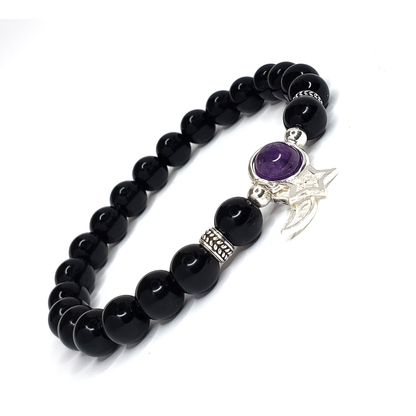 Black Onyx and Sterling Silver Bracelets