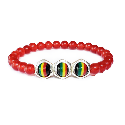 Carnelian Rasta Vibes Bracelet